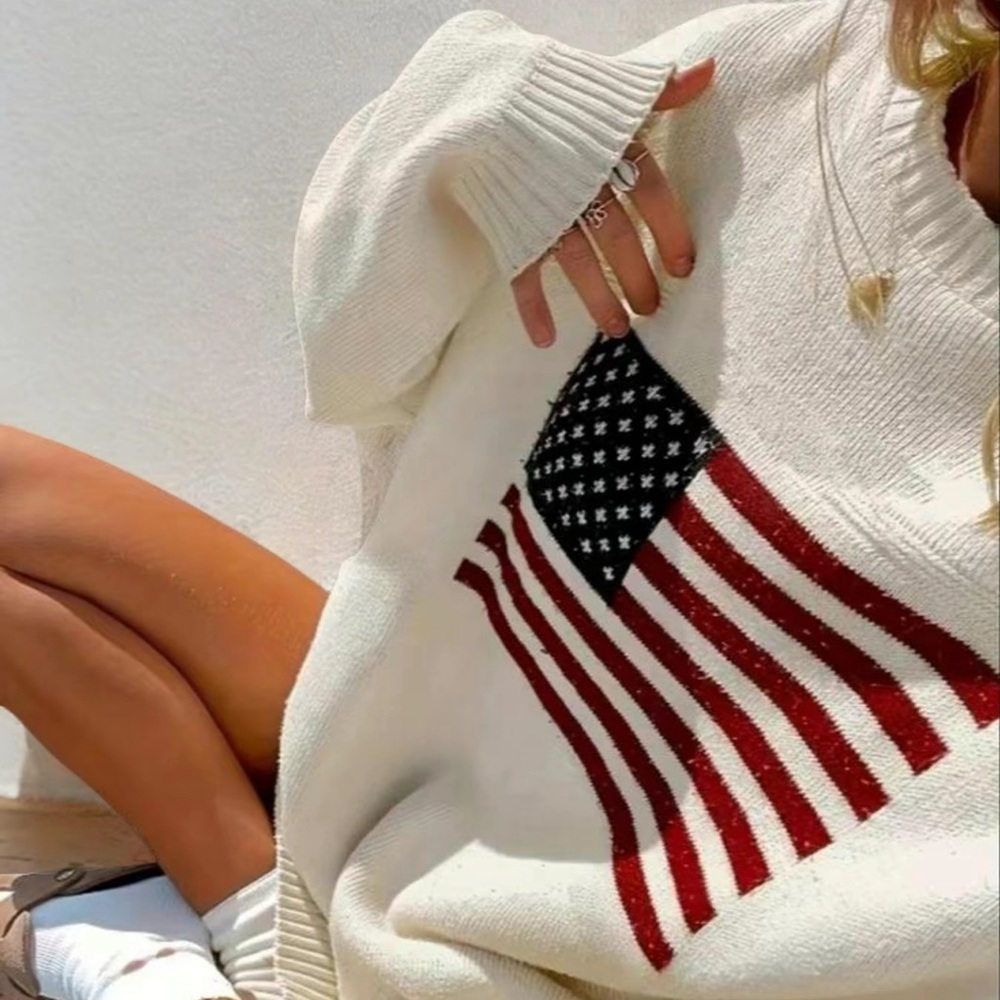 American Flag Sweater